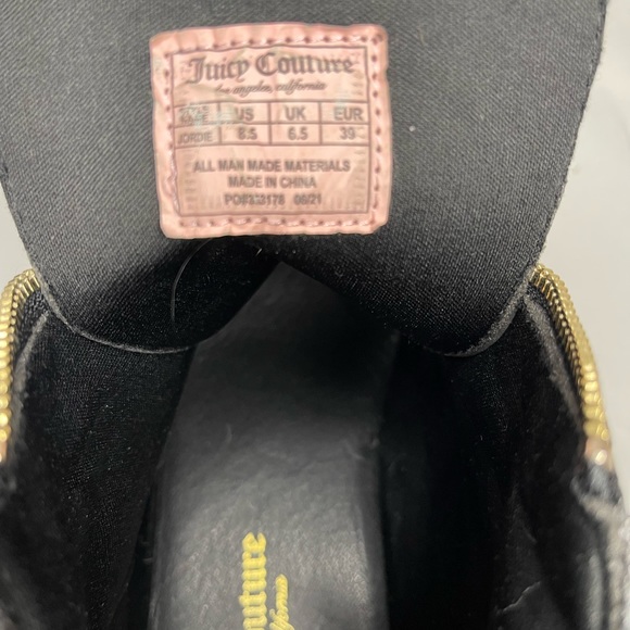 Juicy Couture Jordie Black Wedge Quilted Glitter Boots - Picture 4 of 5